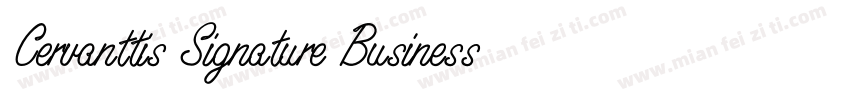 Cervanttis Signature Business Font字体转换